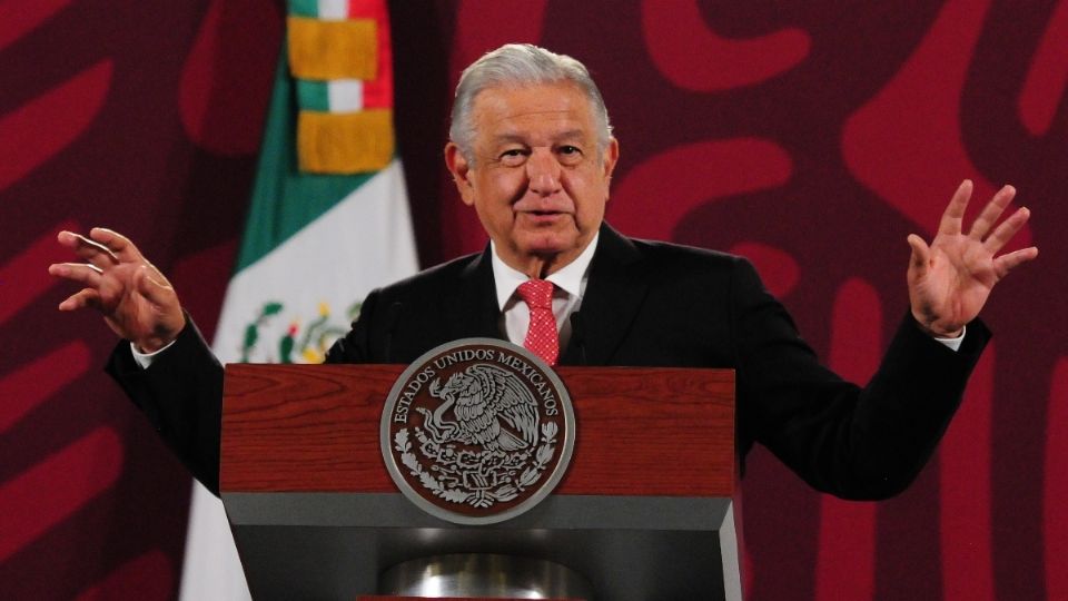 López Obrador durante su conferencia Mañanera. FOTO: Cuartoscuro