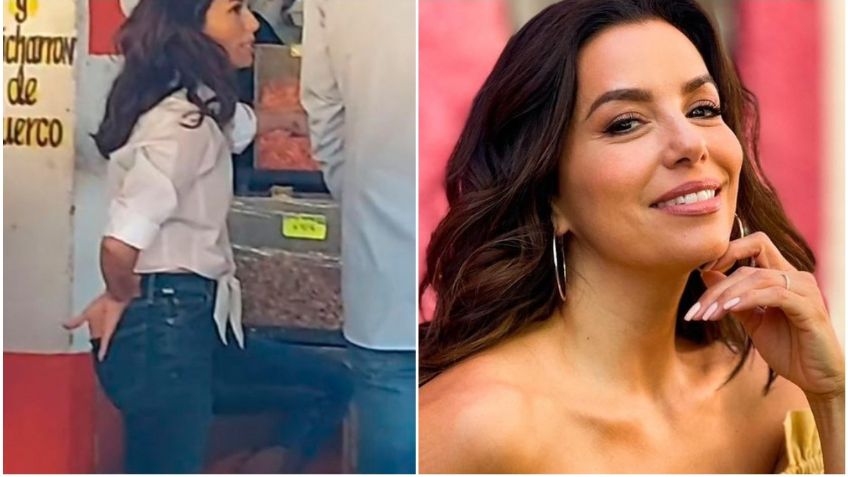 Captan a Eva Longoria en la fila de un mercado en Monterrey | VIDEO