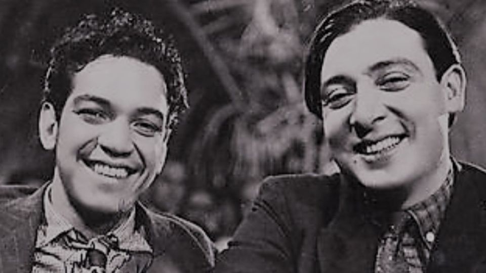 Manuel Medel junto a Cantinflas