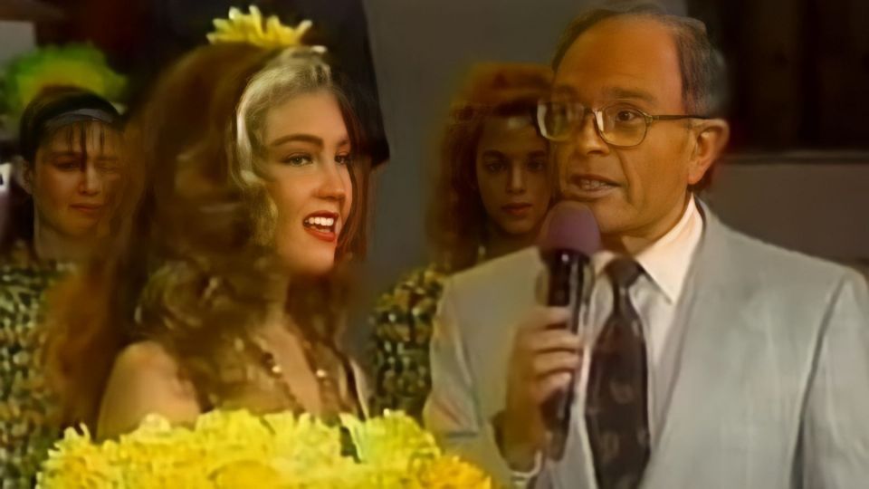 Thalía y Raúl Velasco en un programa de 'Siempre en Domingo',