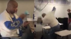 Estudiante le AVIENTA una silla a su profesor en Texas y éste le responde con otro SILLAZO: VIDEO