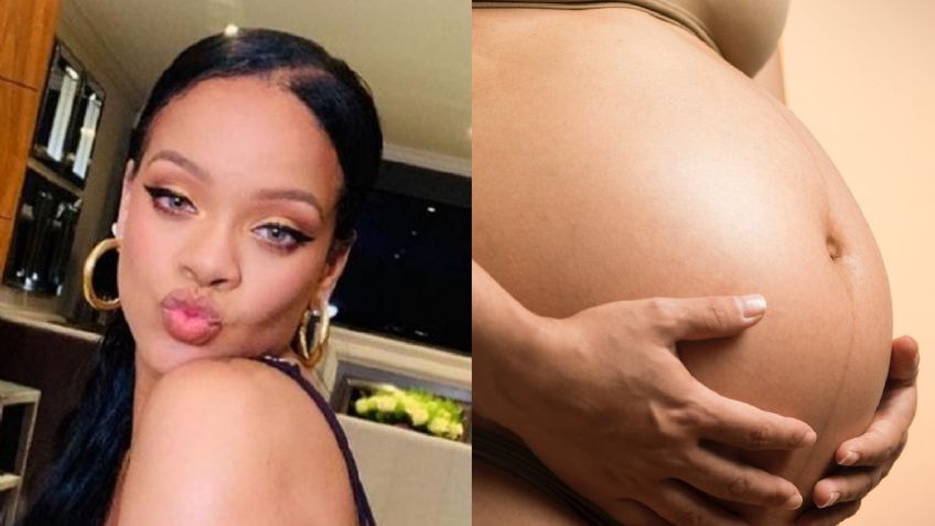 Rihanna desata dudas en sus fans, ¿qué significa la línea en su panza de embarazada?