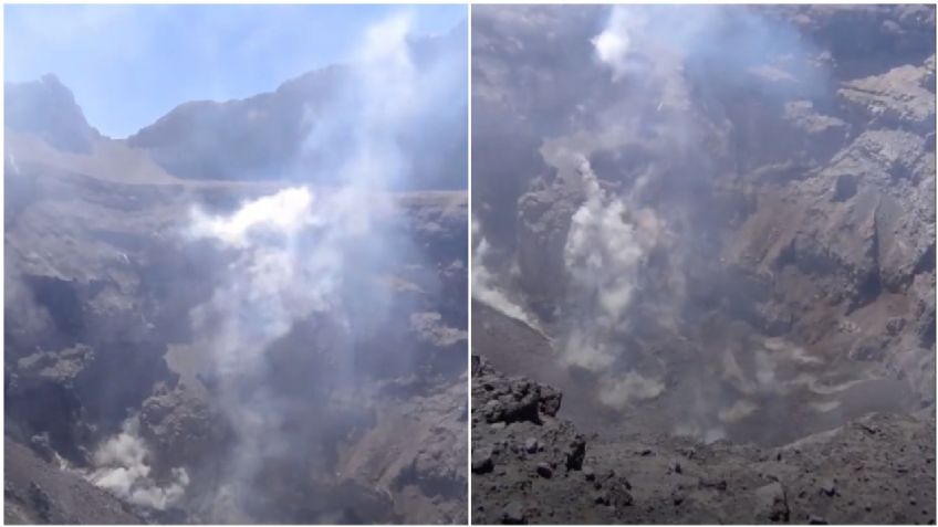 Registran video al interior del cráter del Popocatépetl: “En cualquier momento podría hacer erupción”