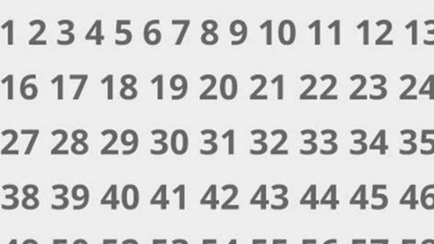 Acertijo visual para inteligentes: encuentra el número que falta en solo tres segundos, el 90% no lo consigue