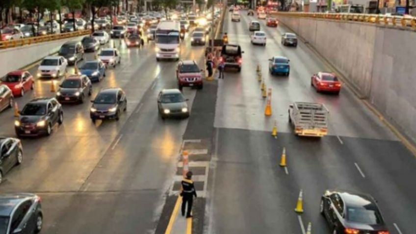 CDMX: Amplían horarios de carriles reversibles del Circuito Interior