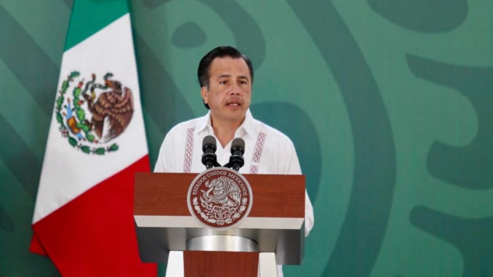 Cuitláhuac García, gobernador de Veracruz, esta mañana. FOTO: Presidencia