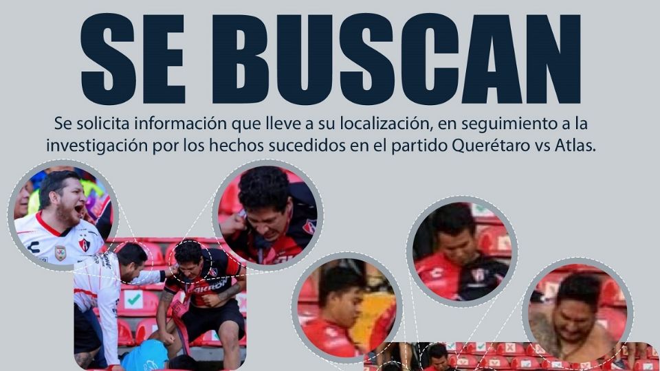 La Fiscalía de Querétaro solicita ayuda para localizar a agresores del partido en el Estadio Corregidora