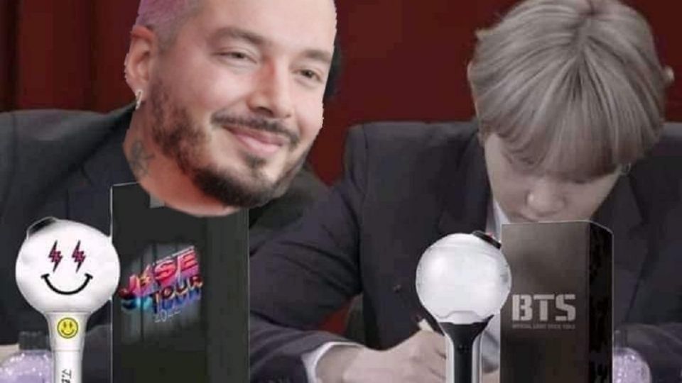 J Balvin no se salvó de los memes por la copia a BTS