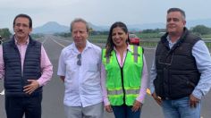 Diputada Lorena Piñón recorre nueva autopista Laguna Verde-Totomoxtle