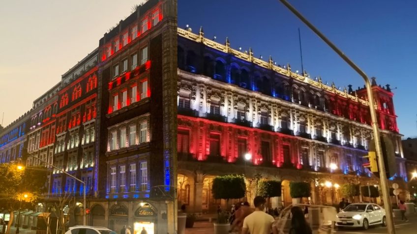 La verdad detrás de la iluminación de edificios del Zócalo con los colores de Rusia