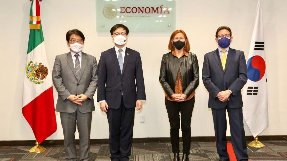 Se llevó a cabo un encuentro entre la secretaria de Economía, Tatiana Clouthier, y el ministro de Comercio de la República de Corea, Han-koo Yeo.