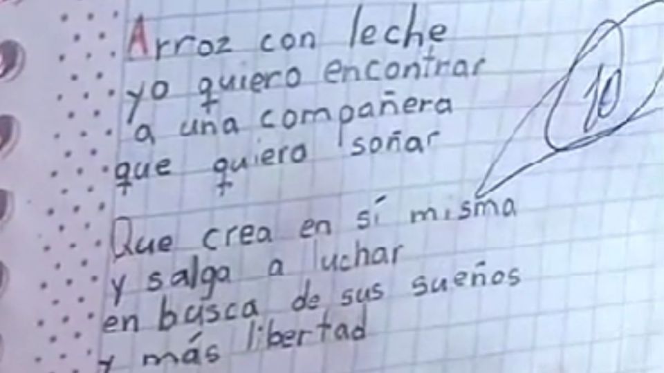 Parte de la letra de 'Arroz con leche' (versión feminista)