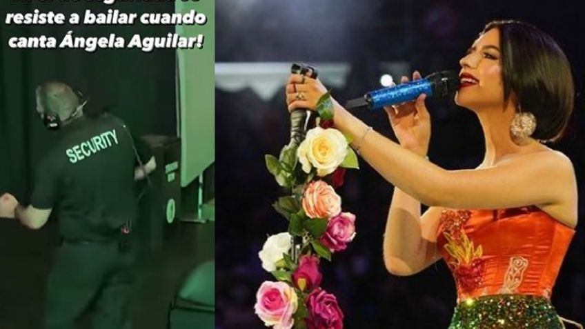 Ángela Aguilar: Guardia de seguridad ¡se pone a BAILAR! al escucharla cantar | VIDEO