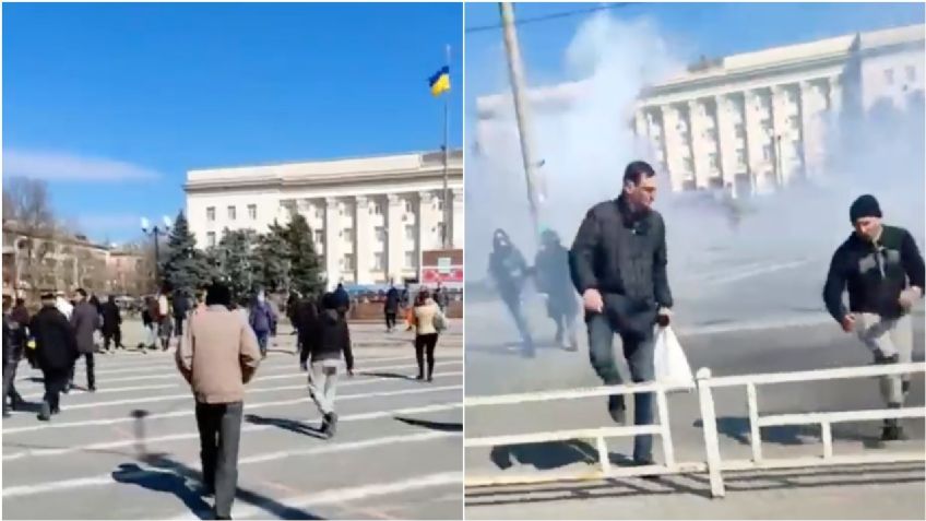 Atroz video muestra cuando tropas rusas arrojan bombas y disparan contra civiles ucranianos desarmados