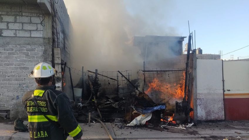 Tragedia en Querétaro: Mueren dos niños en incendio de una casa