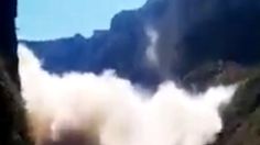 Así fue el impactante momento en que se desprendió una pared del Cañón del Sumidero | VIDEO