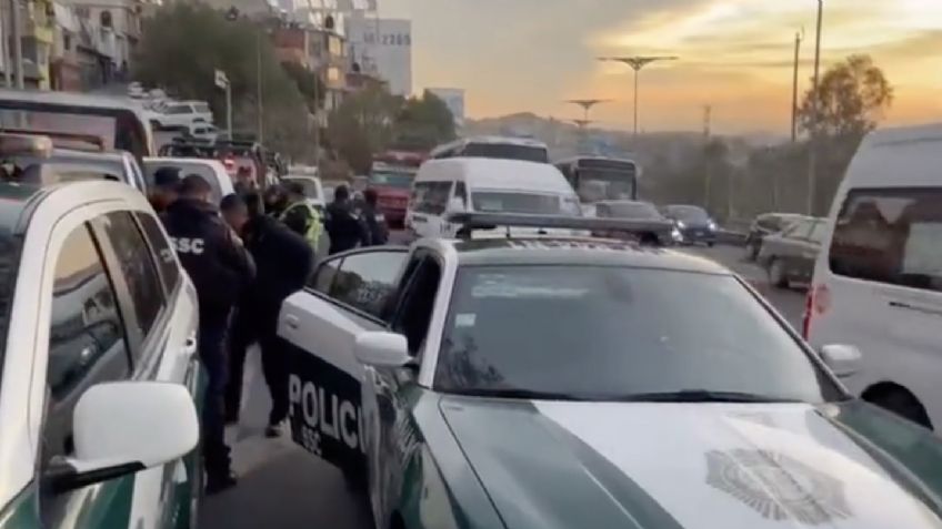 Transportistas bloquean la México-Pachuca; realizan operativo en Indios Verdes