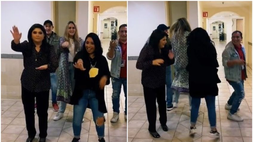 Victoria Ruffo NO puede bailar ni la 'Macarena' y desata burlas en TikTok: VIDEO