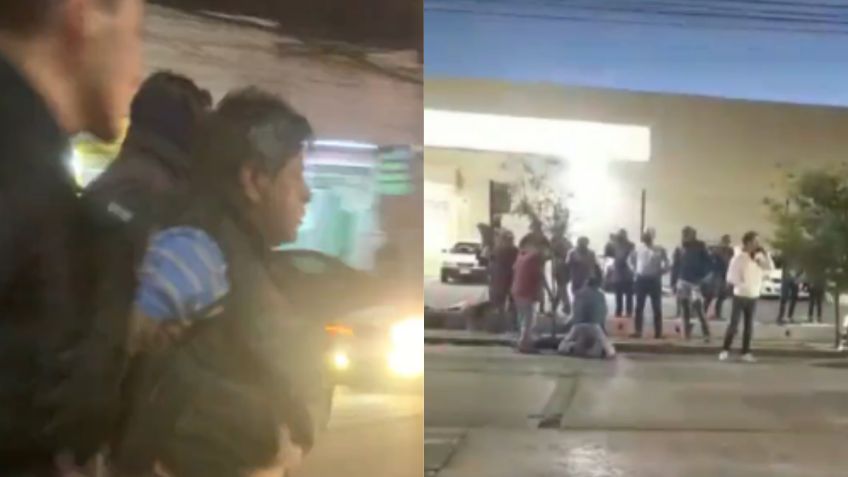 Así fue la brutal golpiza que le dieron dos hombres a un ladrón en Toluca | VIDEO