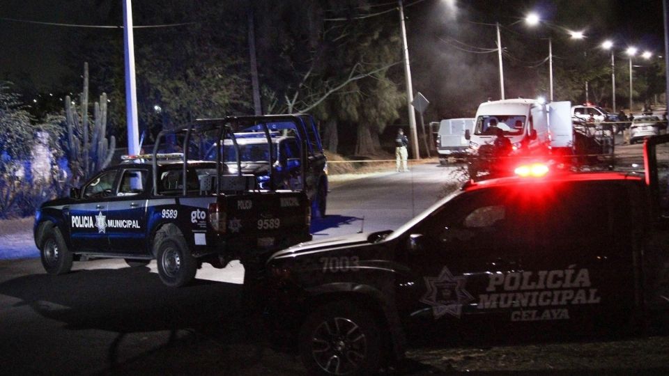 Bomberos y policías realizaron el hallazgo de los cuerpos calcinados al interior del vehículo. FOTO: EFE