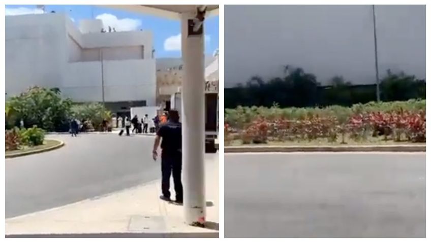 NO hubo balazos en el Aeropuerto de Cancún: caída de espectaculares causó alarma