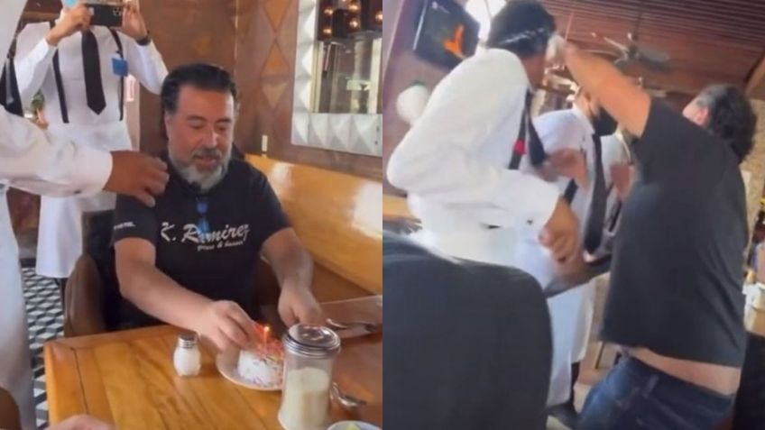 Molotov: Micky Huidobro da un pastelazo a meseros y lo critican en redes | VIDEO