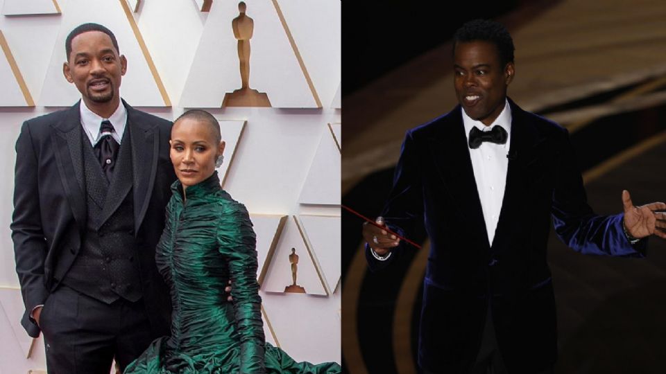 A la izquierda Will Smith y Jada Pinkett. A la derecha Chris Rock.