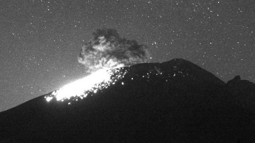 Así fue la IMPRESIONANTE EXPLOSIÓN que realizó el Popocatépetl esta noche | VIDEO