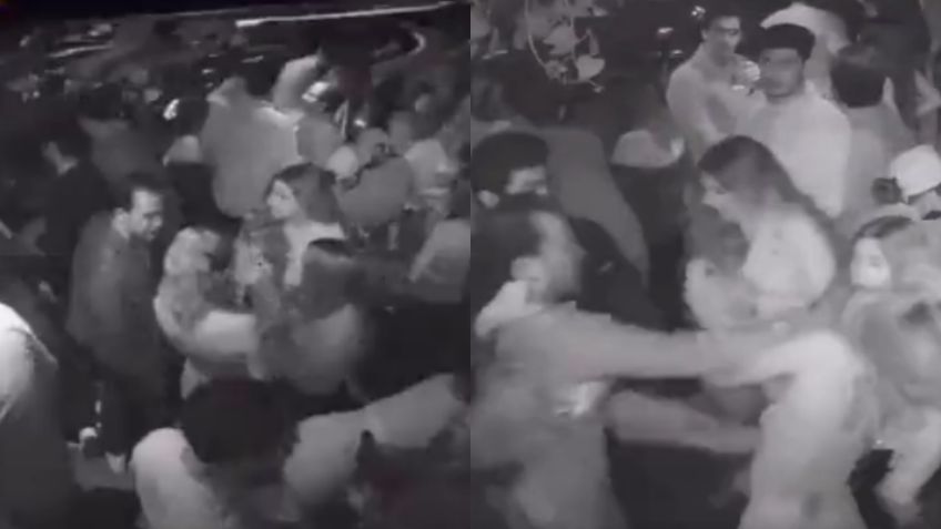 Así fue el momento exacto en que un hombre golpea a una influencer en un bar de la CDMX | VIDEO