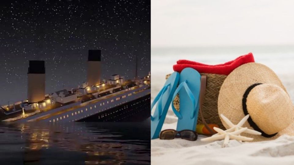 Imagen del hundmiento del Titanic y de referencia a la vacaciones de semana santa