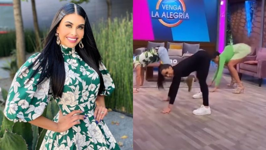 Kristal Silva de VLA intenta bailar reguetón; se le sube su mini falda y enseña de más | VIDEO