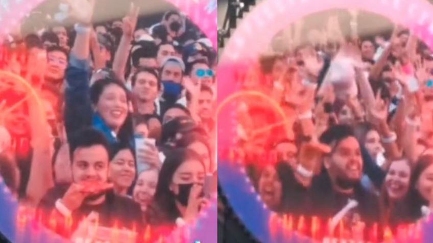 Casi se ahoga con trozo de pizza en el concierto de Coldplay y se vuelve viral | VIDEO