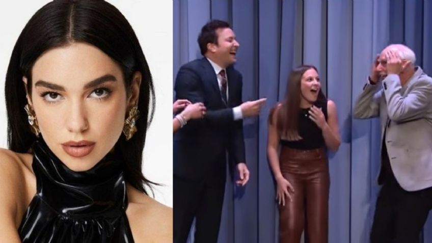 Dua Lipa: Jimmy Fallon invita a abuelito de 80 años a conocer a la cantante; ¡Y baila con él!