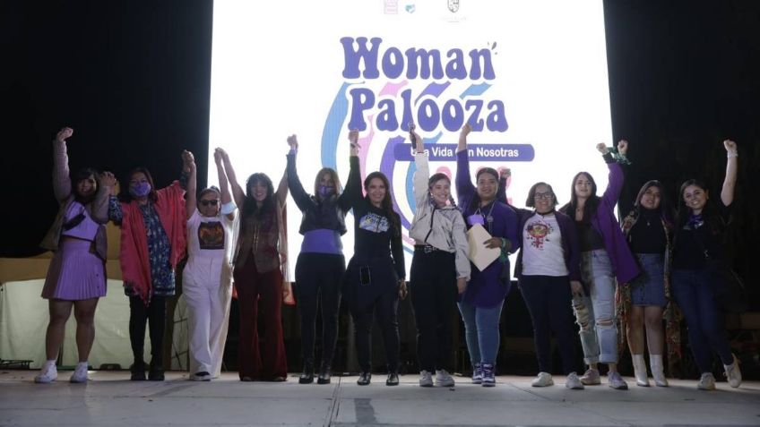 Mujeres exigen alto a la violencia en concierto Woman Palooza 2022 en Coyoacán