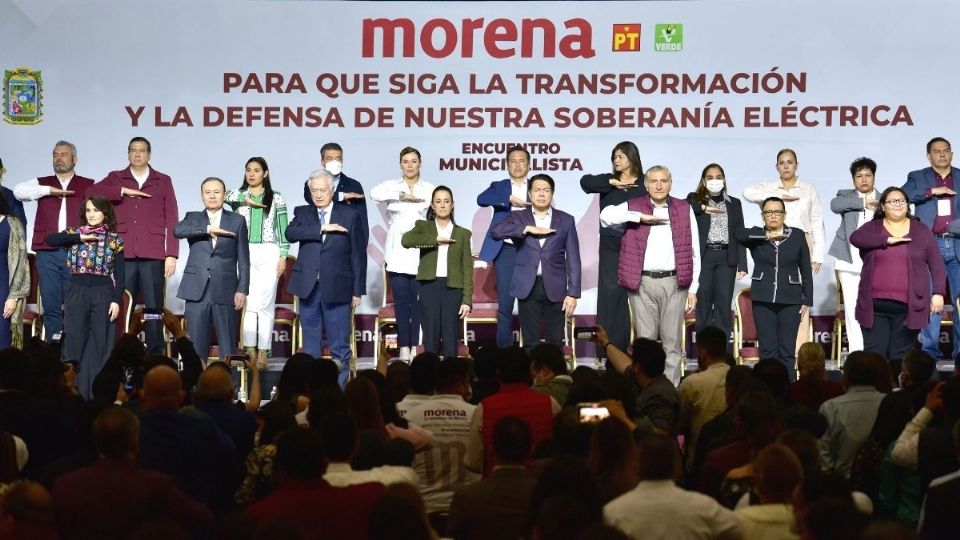 REUNIÓN MASIVA. Al encuentro morenista acudieron regidores, síndicos, alcaldes, gobernadores y la jefa de Gobierno de la CDMX