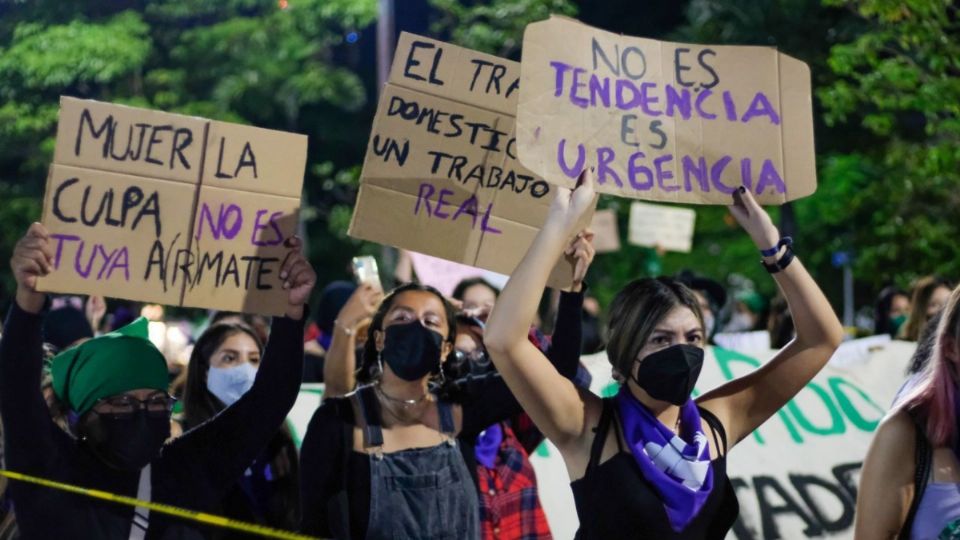 Imagen de la marcha del 8 de marzo del 2021.