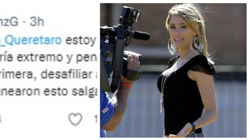 Inés Sainz cuestiona desafiliación de Querétaro y las redes se le van encima; minutos después borró el tweet