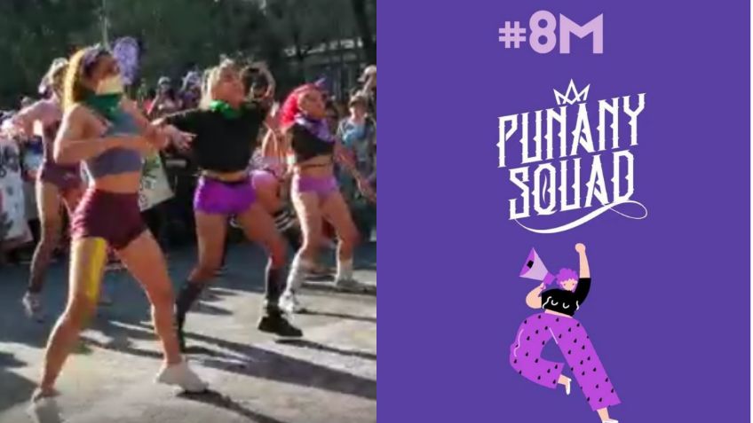 Feministas realizan coreografía durante la marcha del 8M en la CDMX | VIDEO