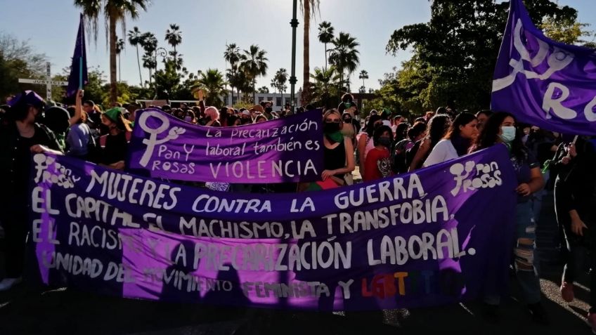 Así se vivió la marcha del 8M en Sonora: FOTOS