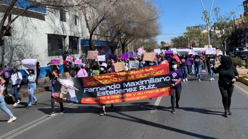 8M: De manera pacífica se manifiesta feministas en Zacatecas