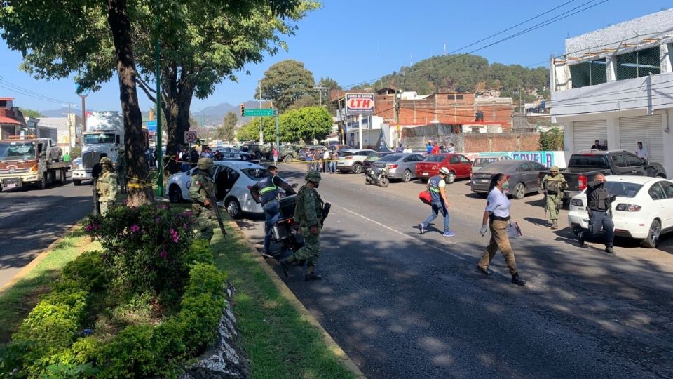 El sitio fue resguardado por personal del Ejército, Guardia Nacional, Policía Michoacán y Policía Municipal.