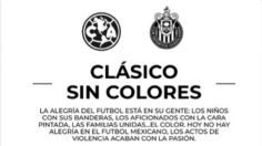 Clásico Chivas vs América sin colores: Convocan a la afición a ir vestidos de blanco al estadio