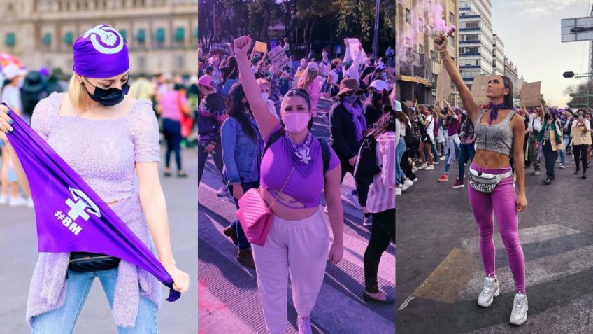 8M: De Curvy Zelma a Gaby Ramírez, 5 FOTOS que muestran a famosas en la marcha feminista