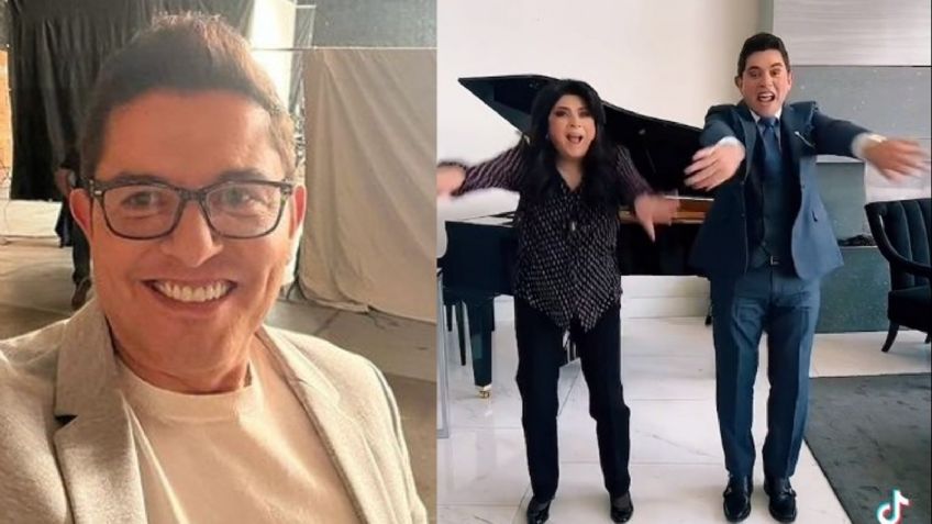 Ernesto Laguardia se lastima el pie bailando "La Chona", ¿Victoria Ruffo lo pisó?