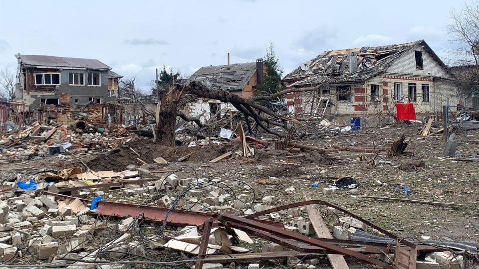 Vista general de la localidad ucraniana de Chernigov, cuya provincia, la más septentrional de Ucrania y una de las más pobres, fue la puerta de entrada del Ejército ruso,