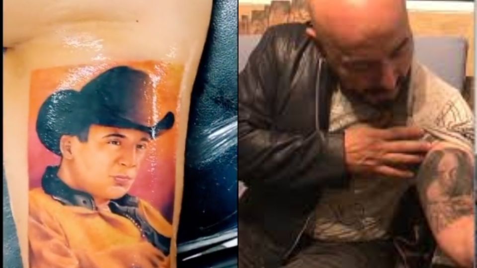 Ahora es Valentín Elizalde el protagonista de este tatuaje y no Belinda.