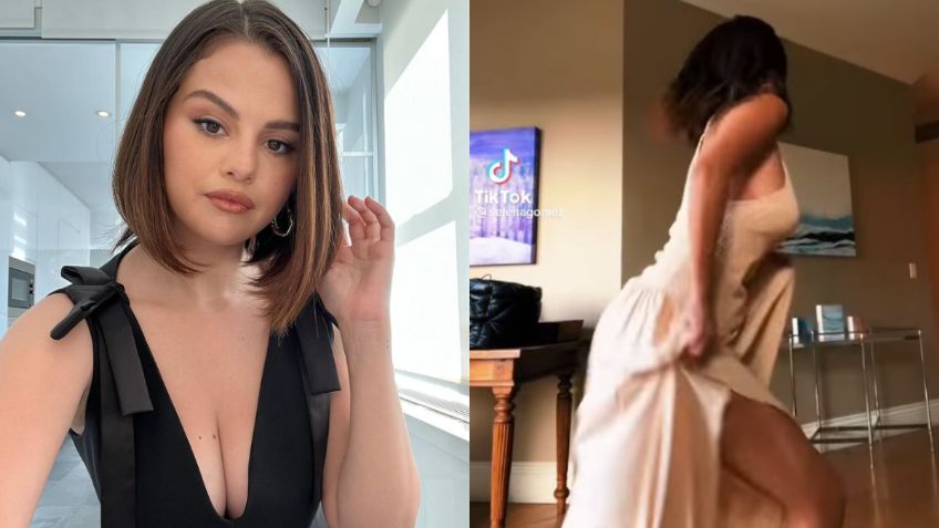 Selena Gómez realiza baile en TikTok; se levanta el vestido y enseña de más | VIDEO