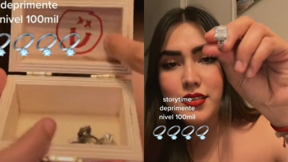 Mujer comparte en TikTok los anillos de compromiso que conserva de relaciones pasadas