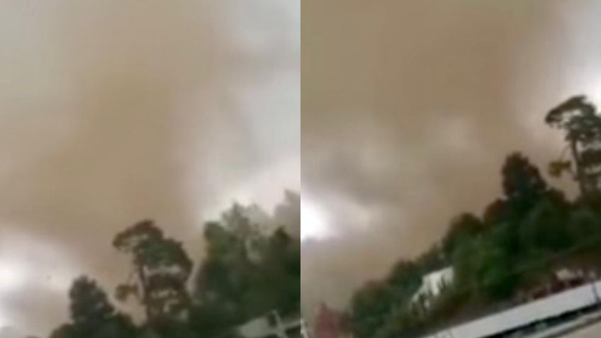 Captan formación de un tornado en las faldas del Cofre de Perote | VIDEO