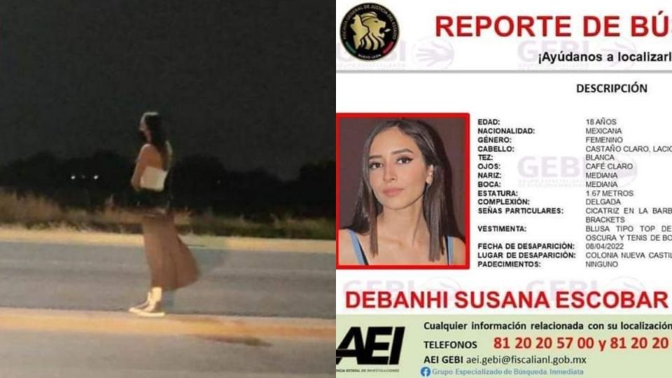 Debanhi Susana Escobar se encuentra desaparecida desde el pasado 8 de abril en Escobedo